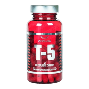 Afbeelding van een pot T5 ECA Stack Fatburner, een krachtig supplement voor vetverbranding, energieboost en gewichtsverlies.