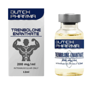 Doosje met een vial Trenbolone Enanthate van Dutch Pharma.