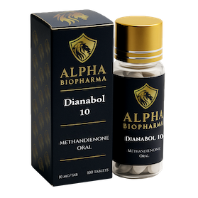 Dianabol doosje en potje van Alpha BioPharma voorkant rechts