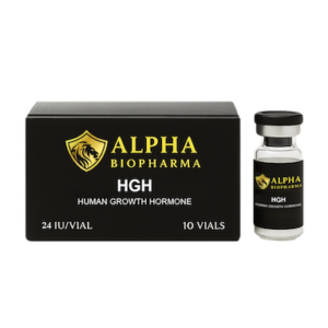 HGH kit 10 vials of 24 iu Alpha BioPharma front view