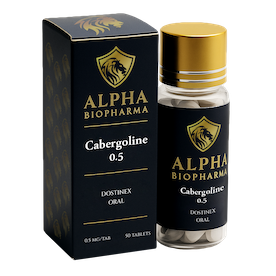 Cabergoline van Alpha BioPharma voorkant rechts